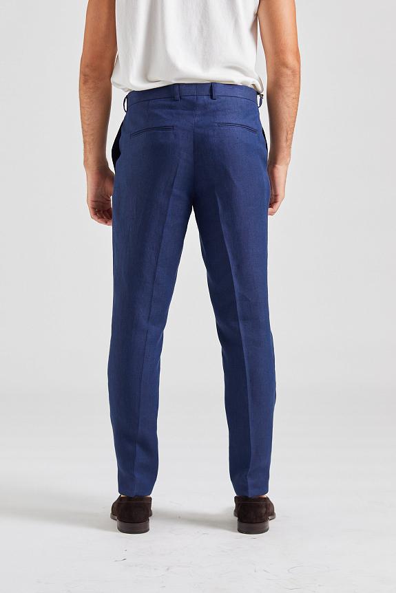 Oscar Jacobson Denz Trouser linen navy 
